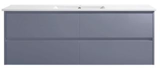 Amber 1500 Matte GREY Wall Hung Vanity