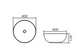 Bondi 400x400x135 Matte Grey Basin