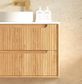 Byron Fluted 1200mm Four Drawer Double Woodland Oak Wall Hung Vanity