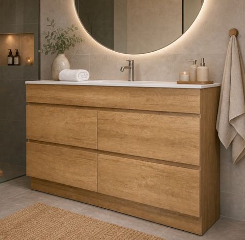 Zara 1500 Vanity  Natural Oak