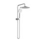 Star Compact Brushed Chrome Half Shower Column Set
