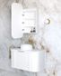 LED Newport 900(H)x450(W) White Shaving Cabinet - Premium Edition