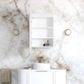 LED Newport 900(H)x450(W) White Shaving Cabinet - Premium Edition