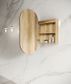 LED Noosa 900(H)x450(W) Natural Oak Shaving Cabinet - Premium Edition