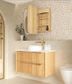 LED Newport 900(W)x750(H) Natural Oak Shaving Cabinet - Premium Edition