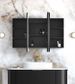 LED Newport 1200(W)x750(H) Black Oak Shaving Cabinet - Premium Edition