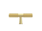 Nord - 80mm Brushed Brass Handle (Premium Solid Brass Construction)
