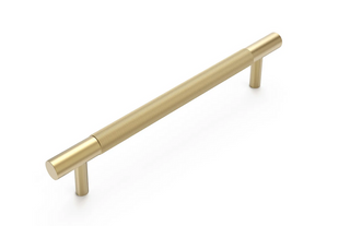 Nord - 200mm Brushed Brass Handle (Premium Solid Brass Construction)
