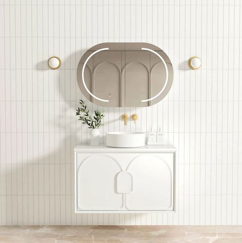 Laguna Mark II 900mm Matte White Wall Hung Vanity