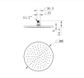 Round Brass Shower Head 300mm Electroplated Chrome