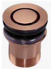 P&W Brass Basin Pop Down 32mm Brushed Rose Gold