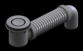 P&W Bath Bend Pop Down with Connector Titanium Grey