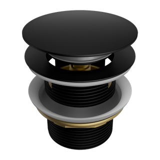 Pop Up Bath Waste 40mm With Overflow Matte Black