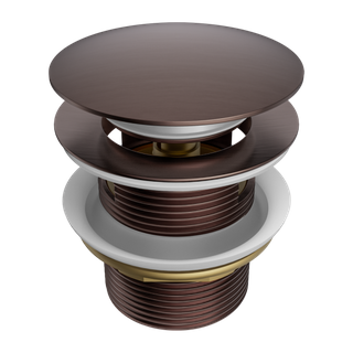Pop Up Bath Waste 40mm With Overflow Brushed Bronze
