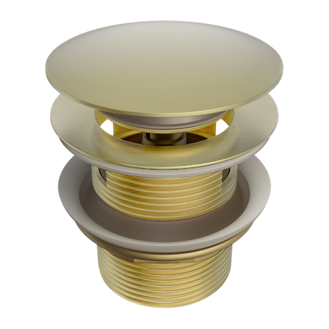 Pop Up Bath Waste 40mm With Overflow Brushed Gold