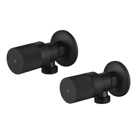 Cadence 1/4 Turn Matte Black Washing Machine Stops
