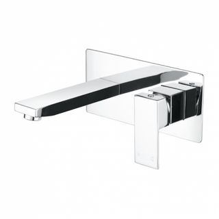 Chao Square Chrome Wall Mixer and Spout