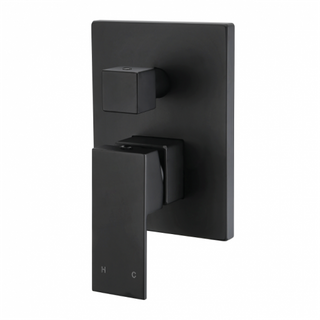 Chao Square Matt Black Shower Mixer with Diverter
