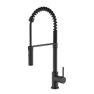 KASPER SPRING KITCHEN MIXER ELECTROPLATED MATT BLACK