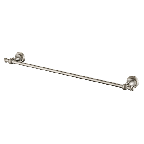 Medoc Single 600 Towel Rail Brushed Nickel