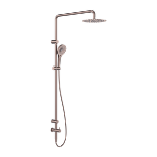 MECCA CARE 25MM GRAB RAIL 900MM TWIN SHOWER SET BRUSHED BRONZE