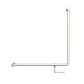 MECCA CARE 32MM 90 DEGREE BENT TUBE GRAB RAIL 750X750MM WITH TOILET ROLL HOLDER