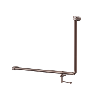 MECCA CARE 32MM DDA 90 DEGREE BENT TUBE GRAB RAIL 600X1000MM WITH TOILET ROLL HO