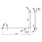 MECCA CARE 32MM DDA 90 DEGREE BENT TUBE GRAB RAIL 600X1000MM WITH TOILET ROLL HO