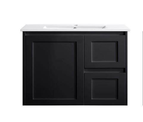 Sophie 750 Matte BLACK Wall Hung Vanity