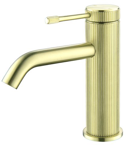 Mica Fluted Basin Mixer - French Gold