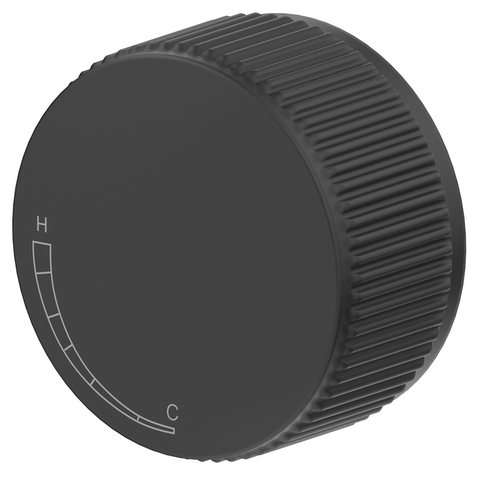 Mica Fluted Progressive Shower Mixer - Black