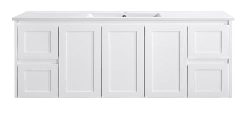 Sophie 1500 Matte WHITE Wall Hung Vanity