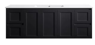 Sophie 1500 Matte BLACK Wall Hung Vanity