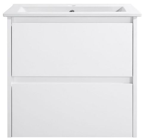 Amber 600 Gloss White Wall Hung Vanity