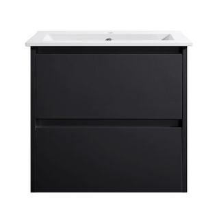 Amber 600 Matte BLACK Wall Hung Vanity