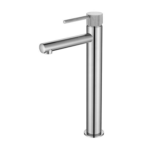 Star Mini High Rise Basin Mixer With Knurled Handle Electroplated Chrome