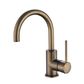 Star Mini Antique Brass 35mm Gooseneck Basin Mixer