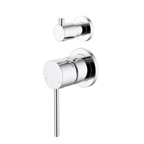 Star Mini Chrome 35mm Small Backplate Shower Divertor