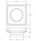 MN Tile Insert 115mm/75mm Outlet Pvd Brushed Nickel