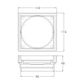 MN Electroplated Brushed Chrome Tile Insert 115/95mm