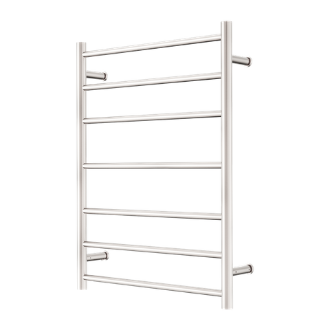MECCA 240V 7 BAR HEATED TOWEL LADDER BRUSHED NICKEL