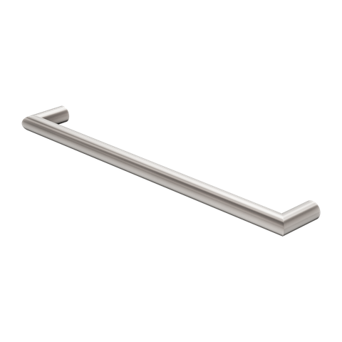 MECCA 240V SINGLE HEATED TOWEL RAIL BRUSHED NICKEL