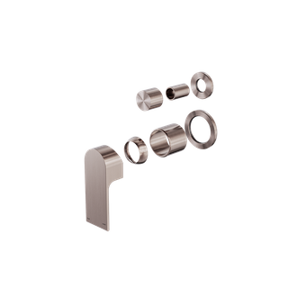 BIANCA SHOWER MIXER WITH DIVERTOR SEPARATE BACK PLATE TRIM KITS ONLY BRUSHED BRO