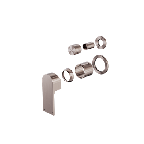 BIANCA SHOWER MIXER WITH DIVERTOR SEPARATE BACK PLATE TRIM KITS ONLY BRUSHED BRO