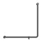 MECCA CARE 32MM 90 DEGREE BENT TUBE GRAB RAIL 750X750MM GUN METAL