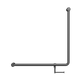 MECCA CARE 32MM 90 DEGREE BENT TUBE GRAB RAIL 750X750MM WITH TOILET ROLL HOLDER