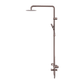 MECCA CARE 32MM T BAR GRAB RAIL 1100X750MM TWIN SHOWER SET BRUSHED BRONZE