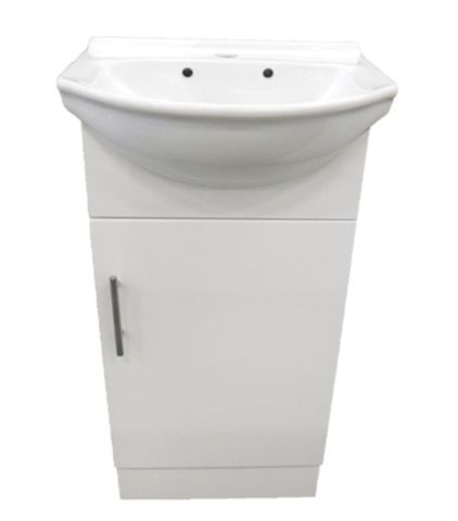 Mini Semi Recessed Gloss White Vanity 450x350x890