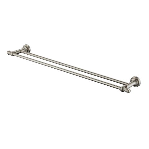 Medoc Double 750 Towel Rail Brushed Nickel
