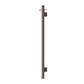 MIRAGE VERTICAL HEATED TOWEL RAIL 1000X120MM INC 12V TRANSFORMER ANTIQUE BRASS